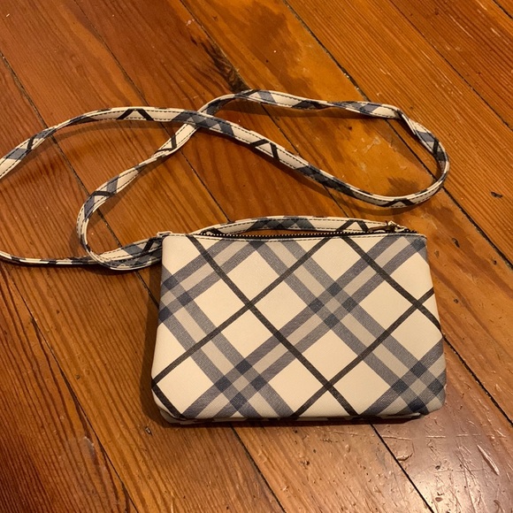 Apt. 9 safekeeper RFID-blocking small blue plaid purse - Picture 2 of 14